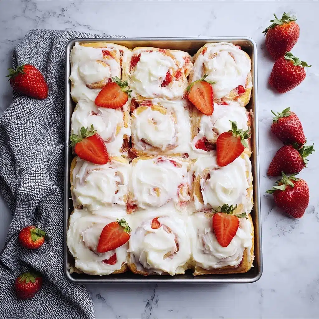 Strawberry Cheesecake Cinnabon Rolls Recipe - Recipe Image