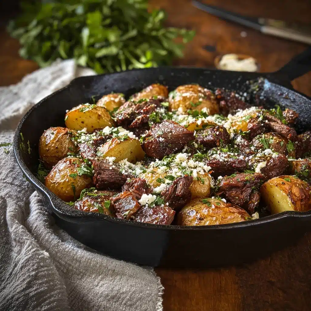 Garlic Butter Steak Bites and Potatoes Recipe - Recipe Image