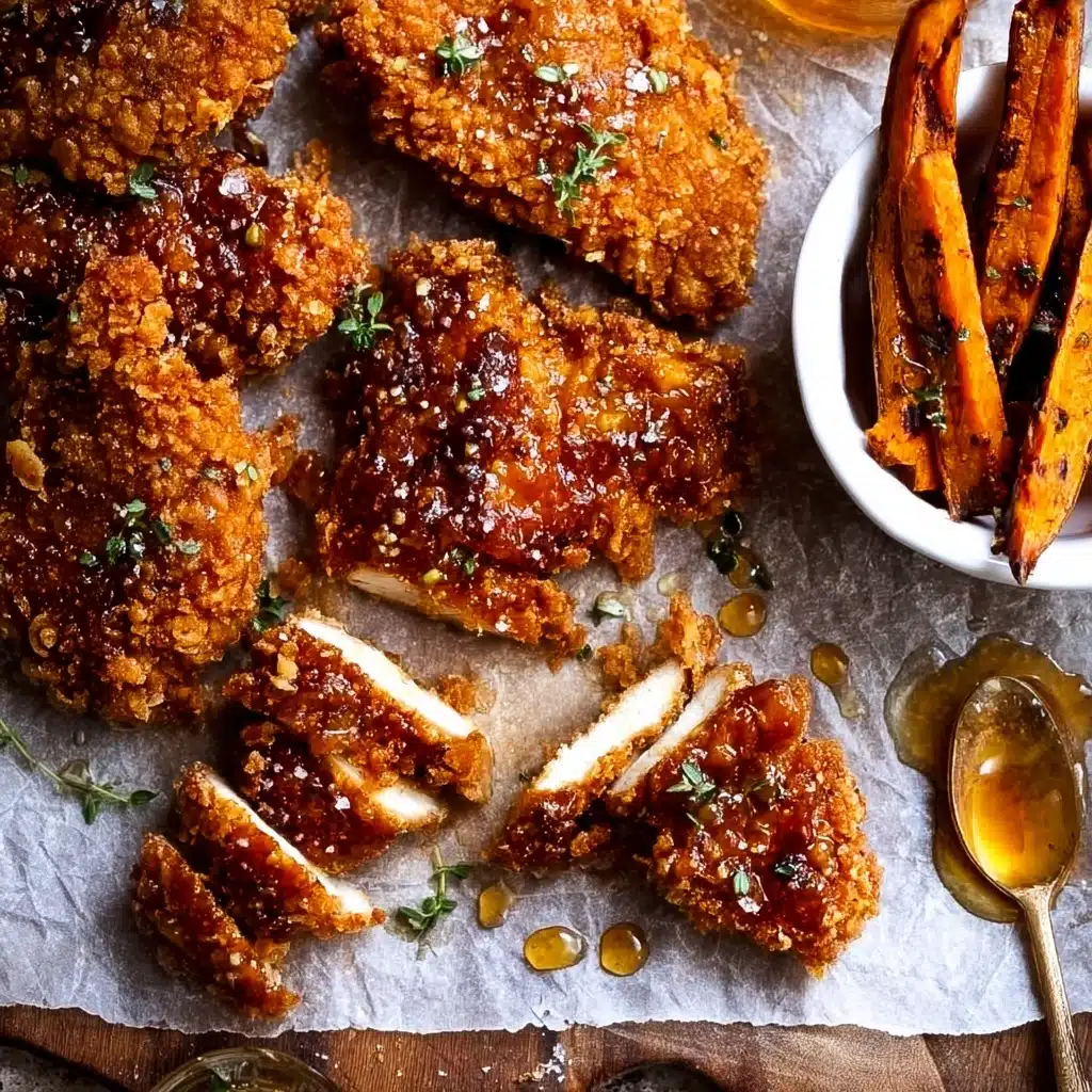 Baked Crunchy Hot Honey Chicken Recipe - Recipe Image