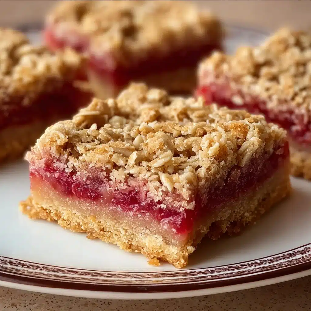 Delicious Oatmeal Rhubarb Bars Recipe