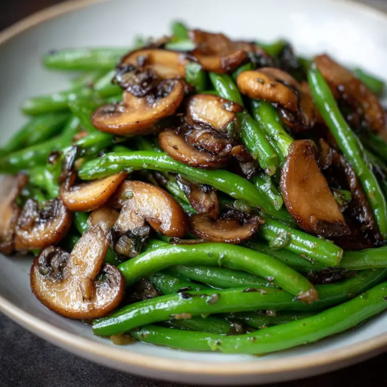 Green Beans with Mushrooms Recipe