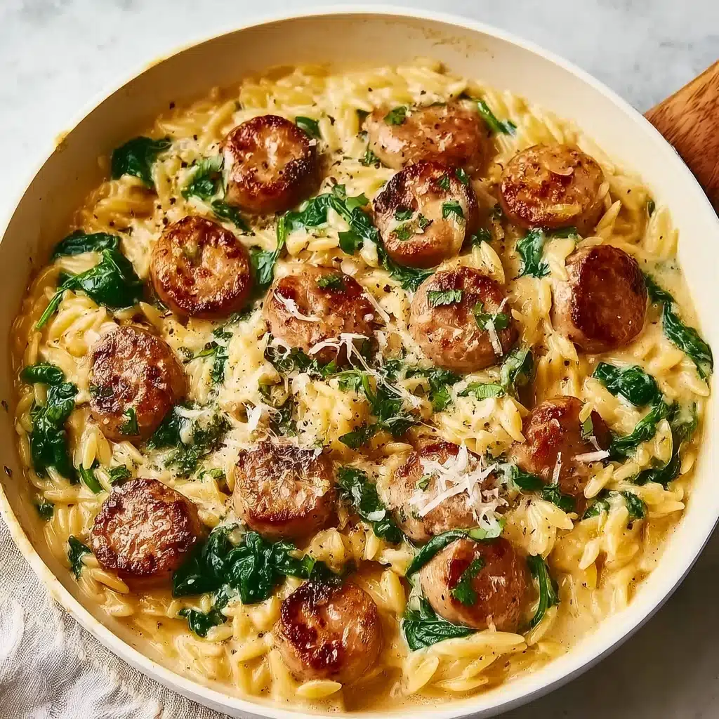Creamy Chicken Sausage Orzo : A One-Pan Meal Recipe - Recipe Image