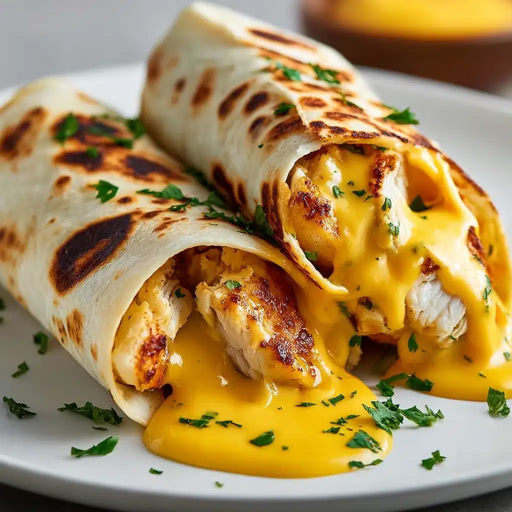 Quick Cheesy Chicken Wrap Recipe - Recipe Image