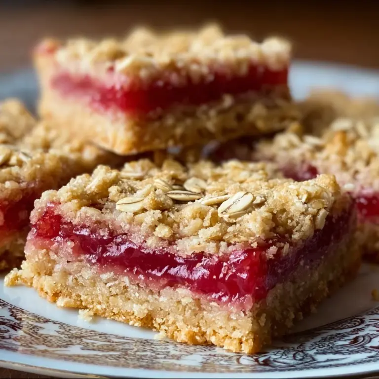 Delicious Oatmeal Rhubarb Bars Recipe
