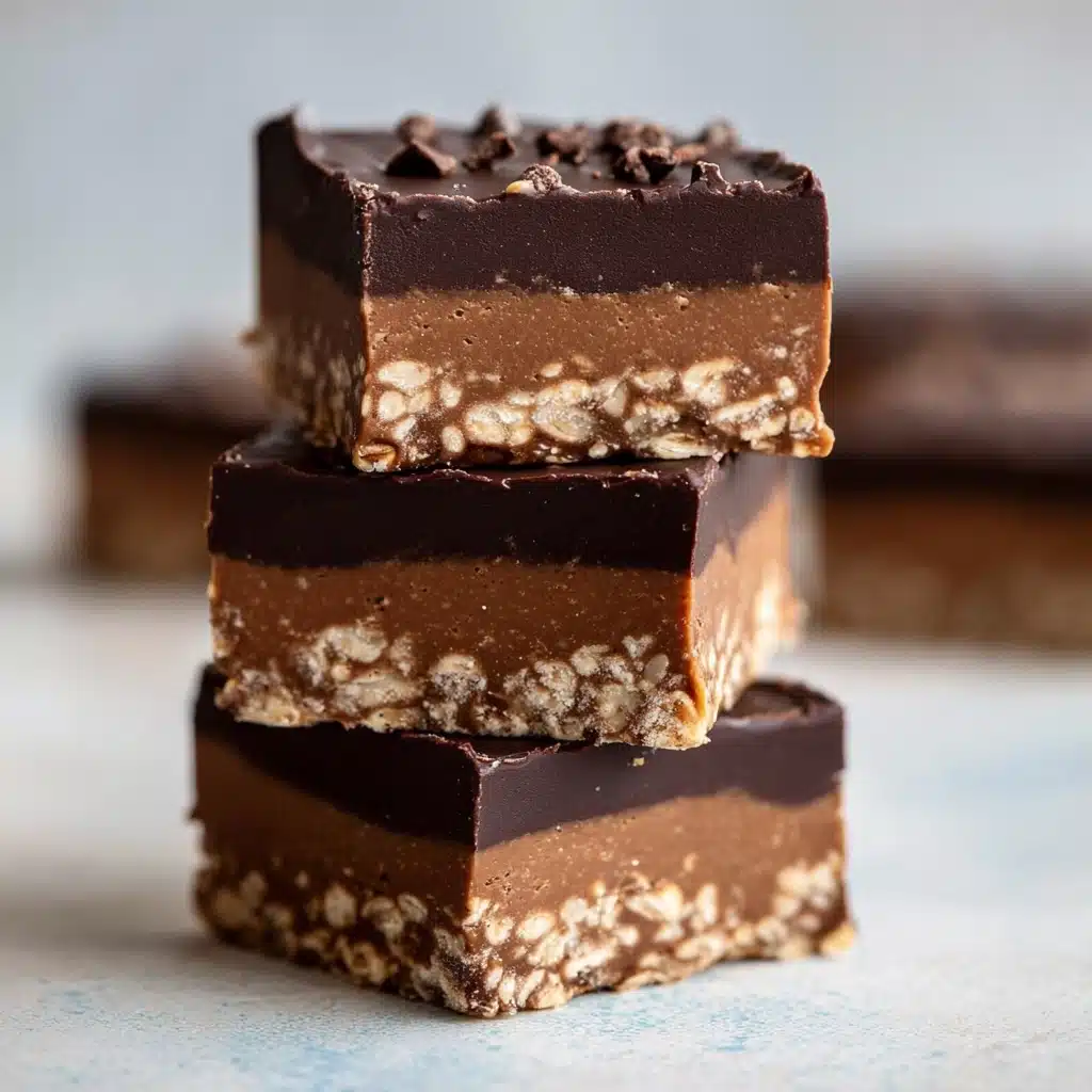 No-Bake Chocolate Peanut Butter Protein Bars Recipe