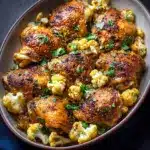 Stuffed Chicken Thighs and Cauliflower (One-Pan Meal) Recipe