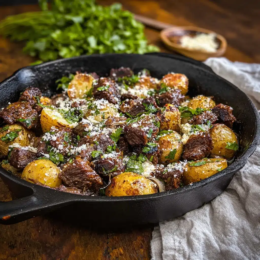 Garlic Butter Steak Bites and Potatoes Recipe