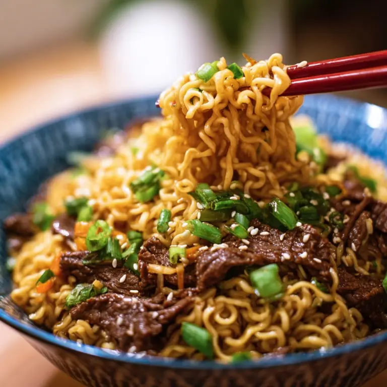 Slow Cooker Beef Ramen Noodles Recipe