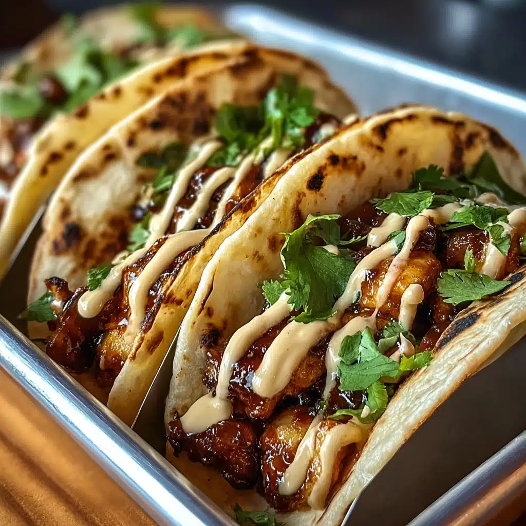 Garlic Butter Honey BBQ Chicken Tacos Recipe