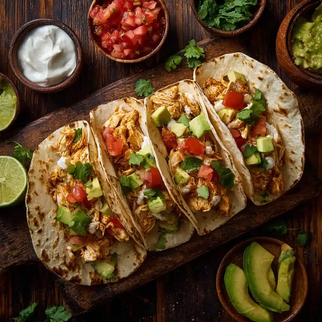 Garlic Butter Honey BBQ Chicken Tacos Recipe - Recipe Image