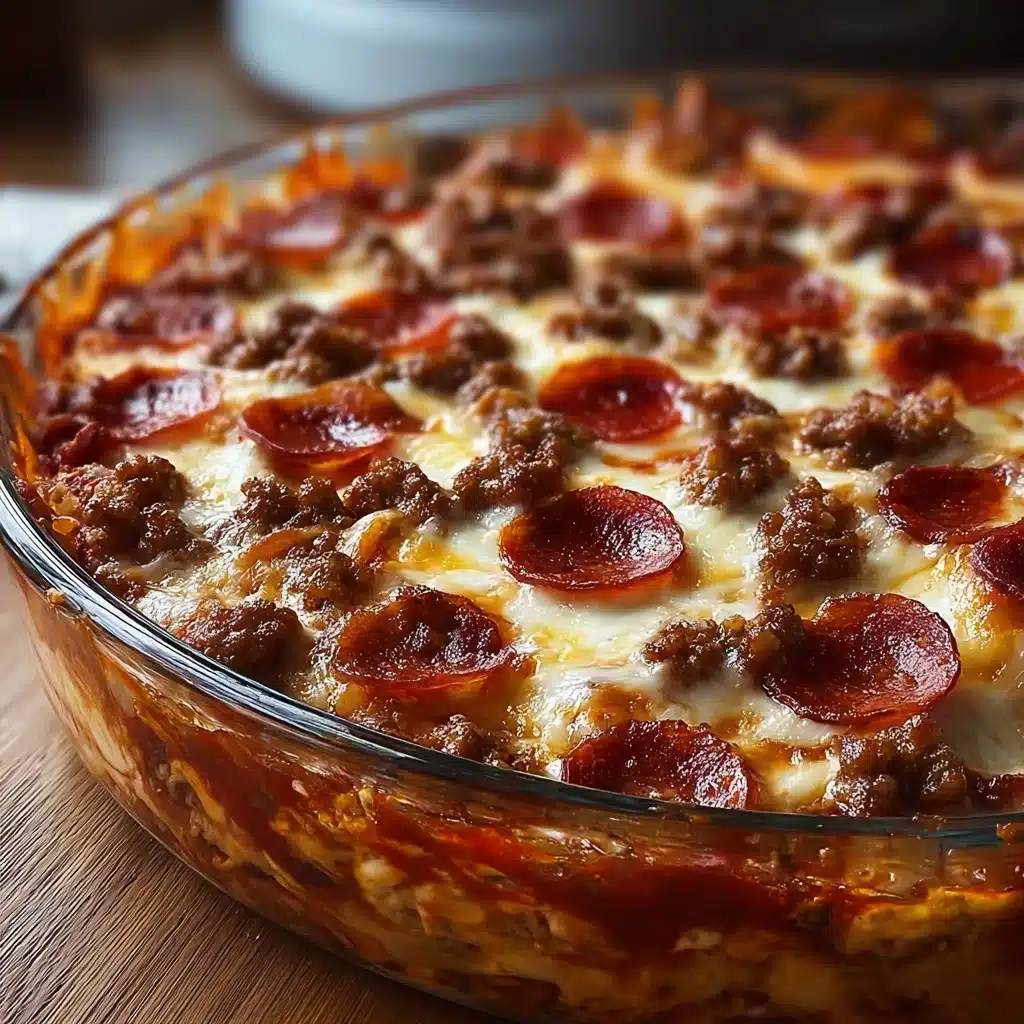 Meat Lovers Pizza Casserole Recipe - Recipe Image