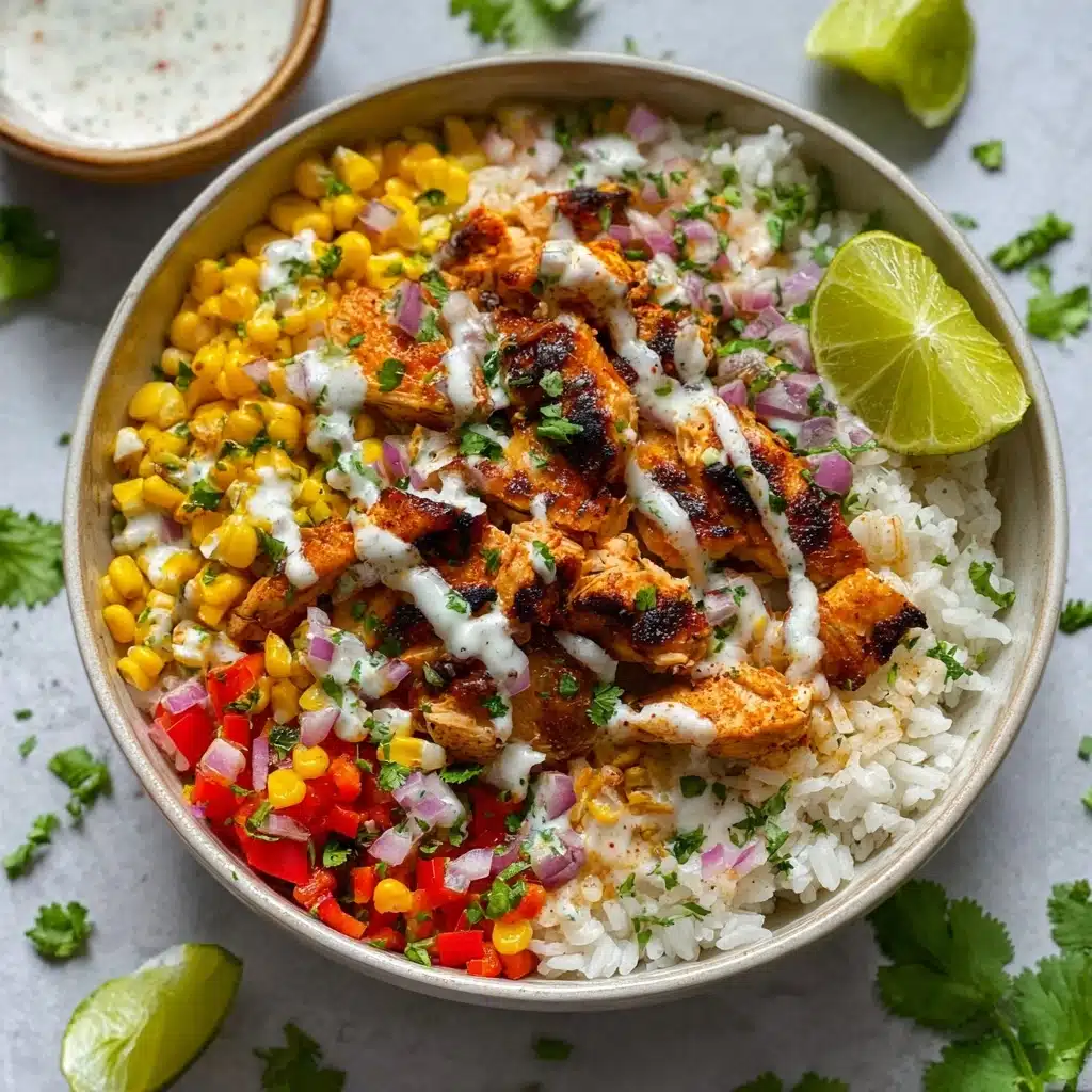 Easy Street Corn Chicken Rice Bowl Recipe - Recipe Image