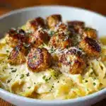 Chicken Bites with Creamy Parmesan Pasta Recipe