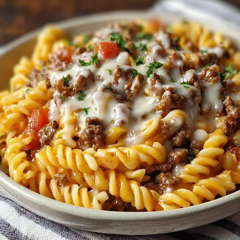 Loaded Cheeseburger Alfredo Pasta Recipe
