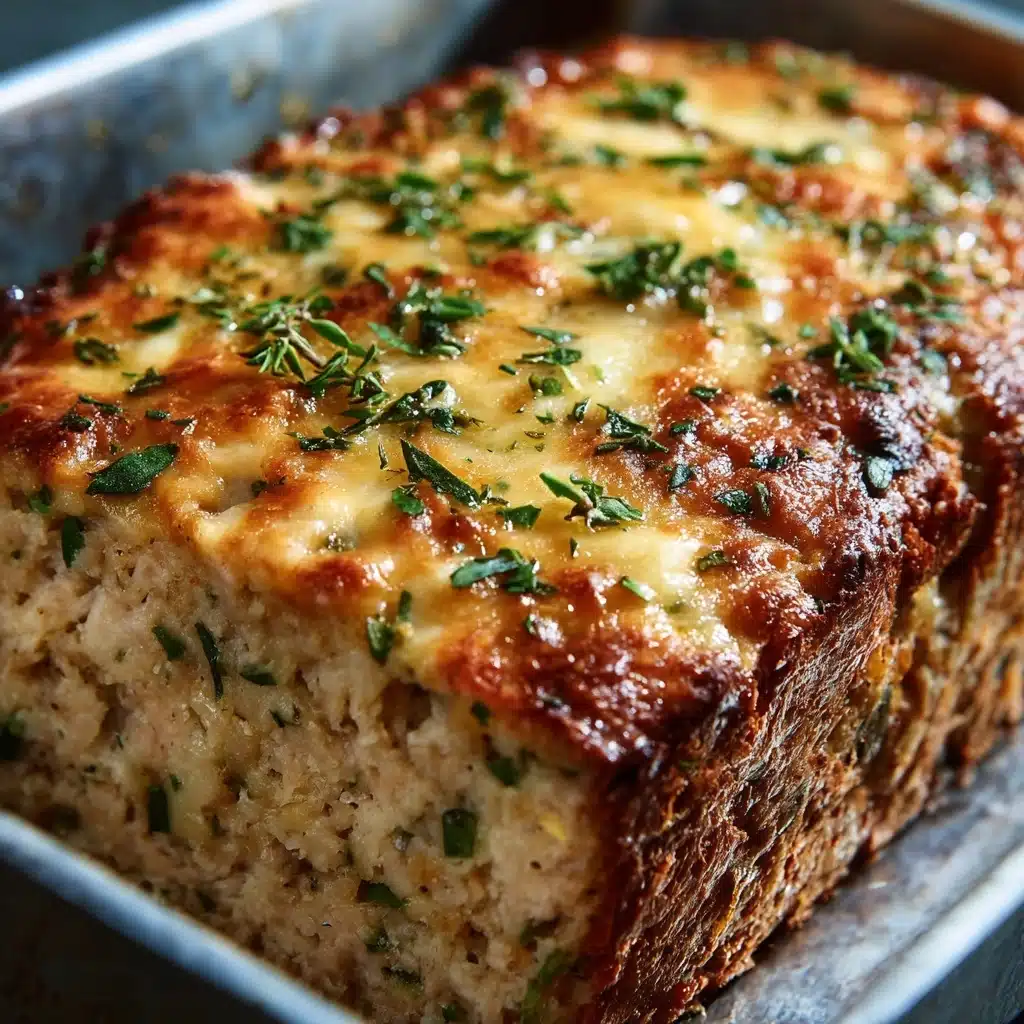 Melt-in-Your-Mouth Garlic Parmesan Chicken Meatloaf Recipe - Recipe Image