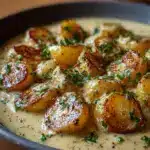 Creamy Garlic Sauce Baby Potatoes Recipe