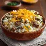 Cheesy Hamburger Rice Casserole Recipe