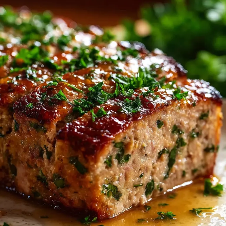 Melt-in-Your-Mouth Garlic Parmesan Chicken Meatloaf Recipe