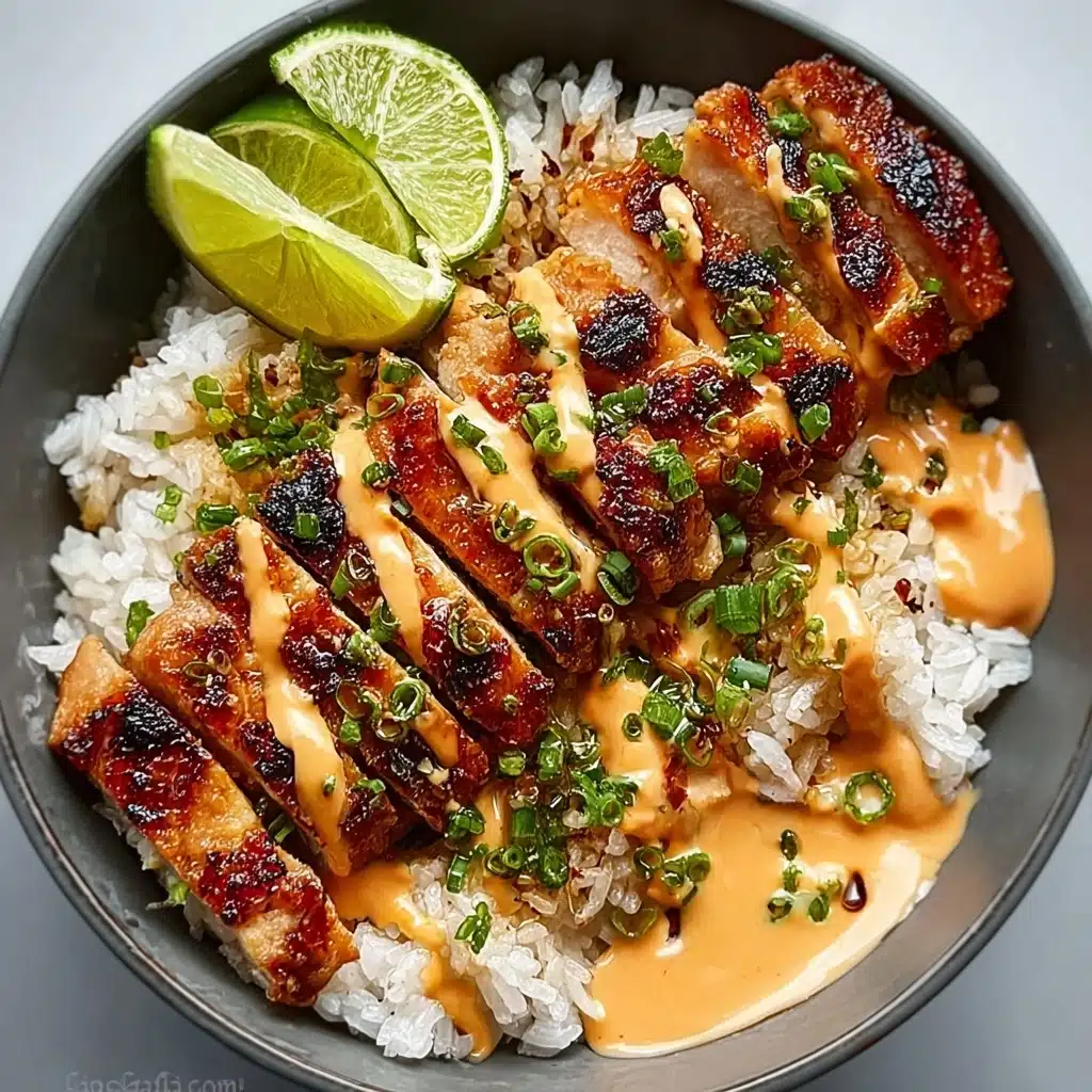 Sweet Chili Chicken Bowl with Coconut Lime Drizzle Recipe