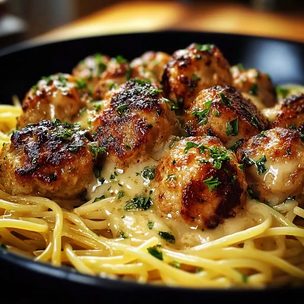 Chicken Bites with Creamy Parmesan Pasta Recipe - Recipe Image