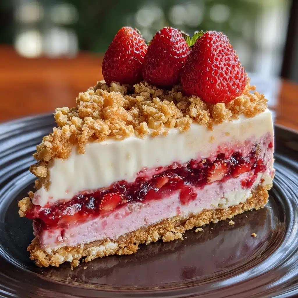 Berrylicious Strawberry Crunch Cheese Cake Recipe