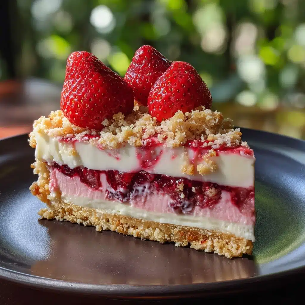 Berrylicious Strawberry Crunch Cheese Cake Recipe