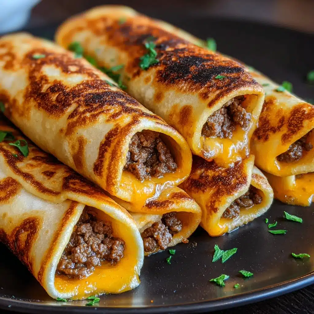 Easy Garlic Butter Beef Cheeseburger Rollups Recipe - Recipe Image