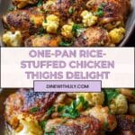 Stuffed Chicken Thighs and Cauliflower (One-Pan Meal) Recipe