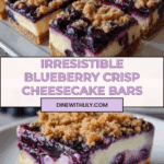 Blueberry Crisp Cheesecake Bars Recipe
