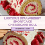 Homemade Strawberry Shortcake Cheesecake Roll Recipe