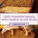 Healthy Pumpkin Bread with Maple Glaze Recipe