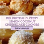 Lemon Coconut Cheesecake Cookies Recipe