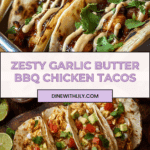 Garlic Butter Honey BBQ Chicken Tacos Recipe