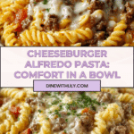 Loaded Cheeseburger Alfredo Pasta Recipe
