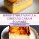 Vanilla Custard Cream Squares Recipe