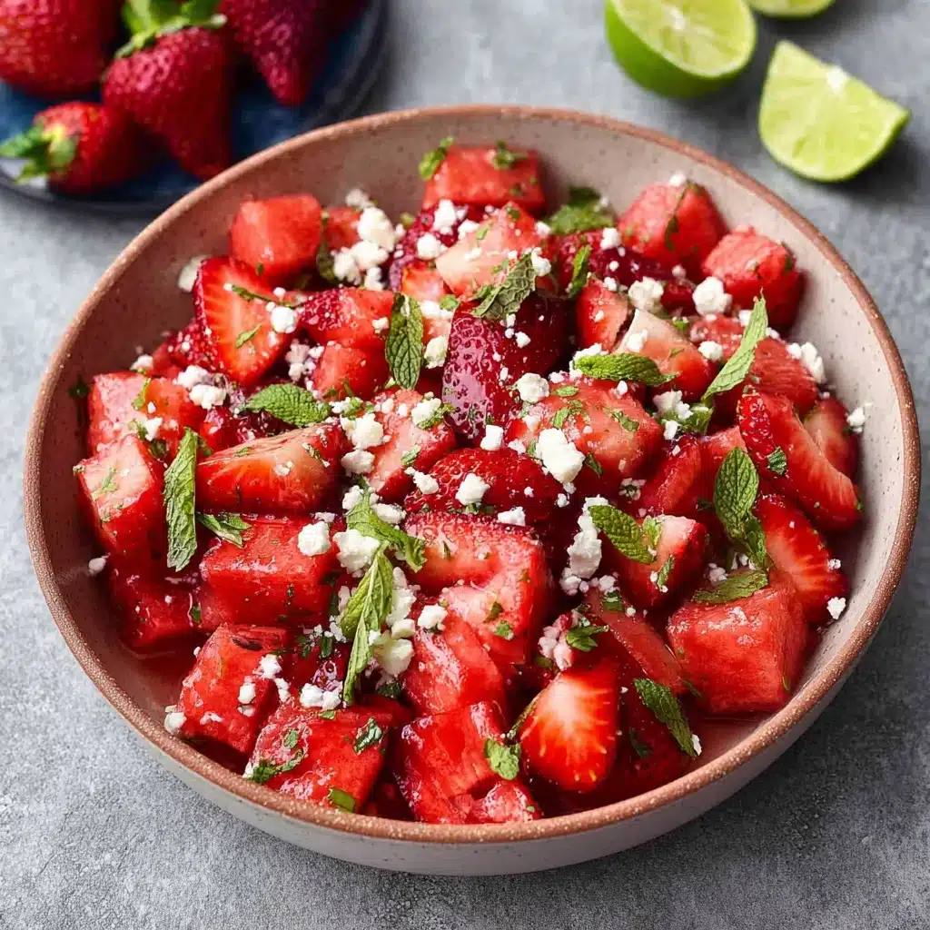 Watermelon Strawberry Salad Recipe - Recipe Image