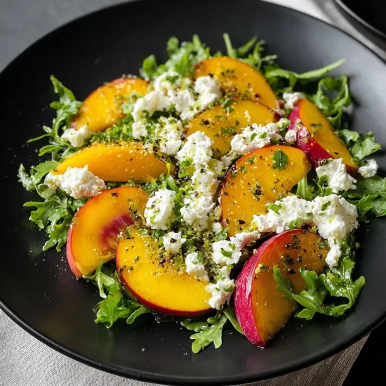 Simple Peach Feta Salad Recipe