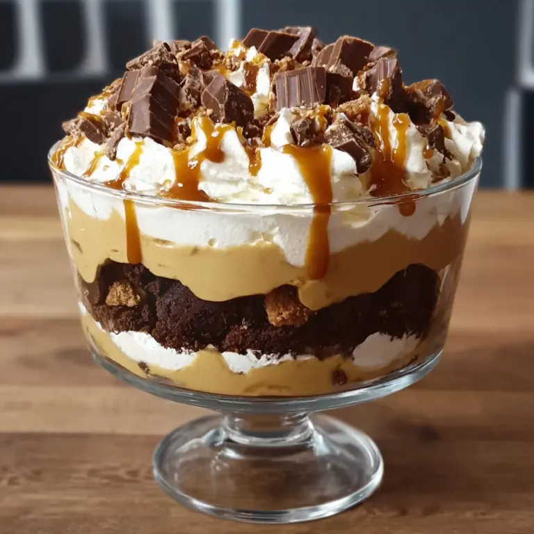 Caramel Cheesecake Brownie Trifle Delight Recipe