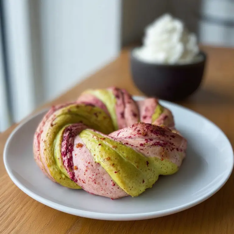 Raspberry Pistachio Sourdough Bagels Recipe