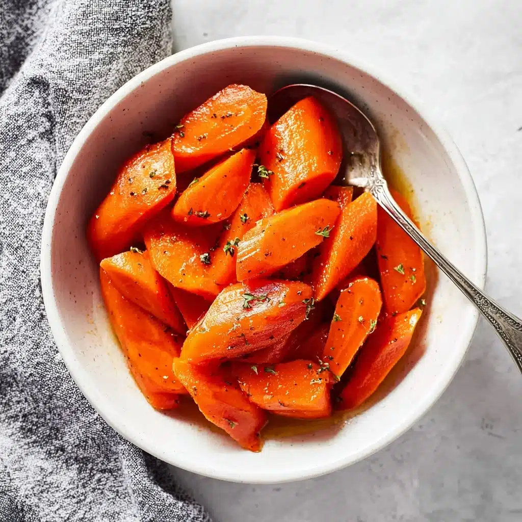 Honey Butter Thyme Crockpot Glazed Carrots Recipe