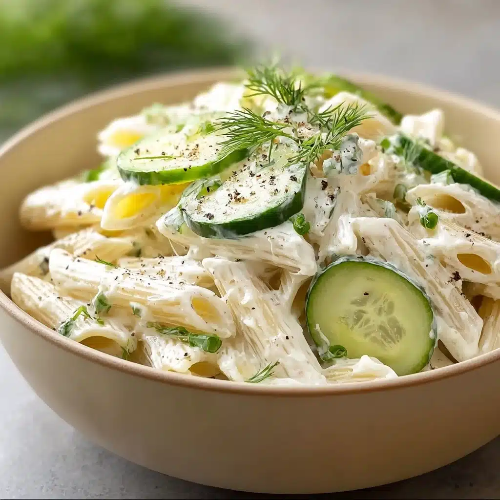 Healthy Cucumber Pasta Salad Recipe - Recipe Image
