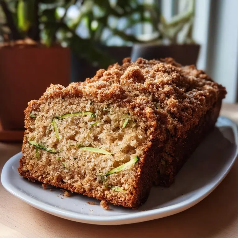 Cinnamon Streusel Topped Zucchini Bread Bakery Style Recipe