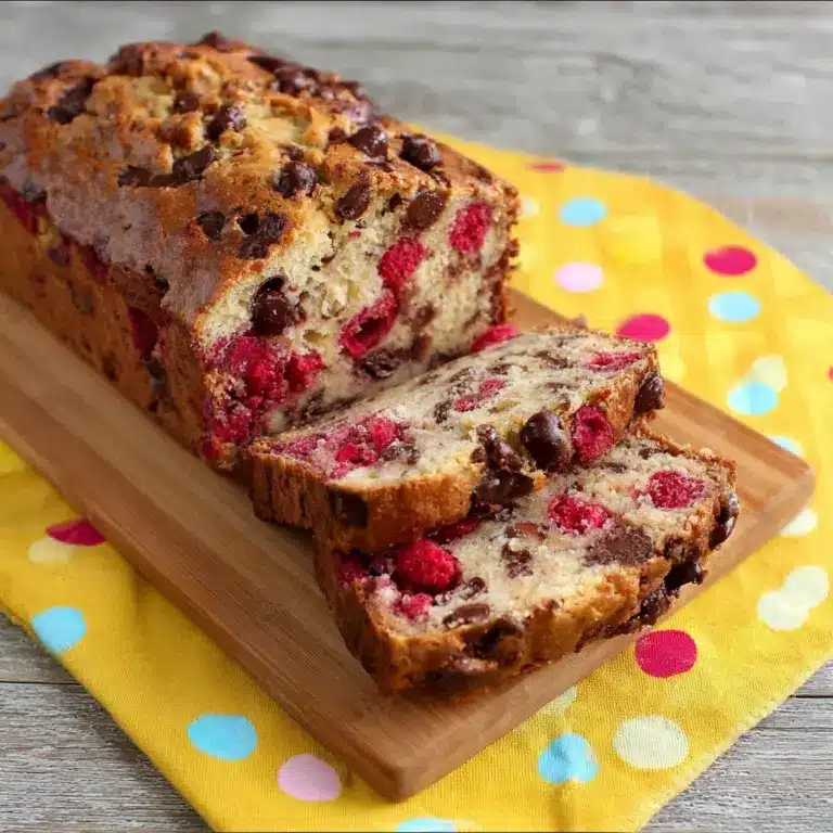 Raspberry Dark Chocolate Banana Bread Recipe
