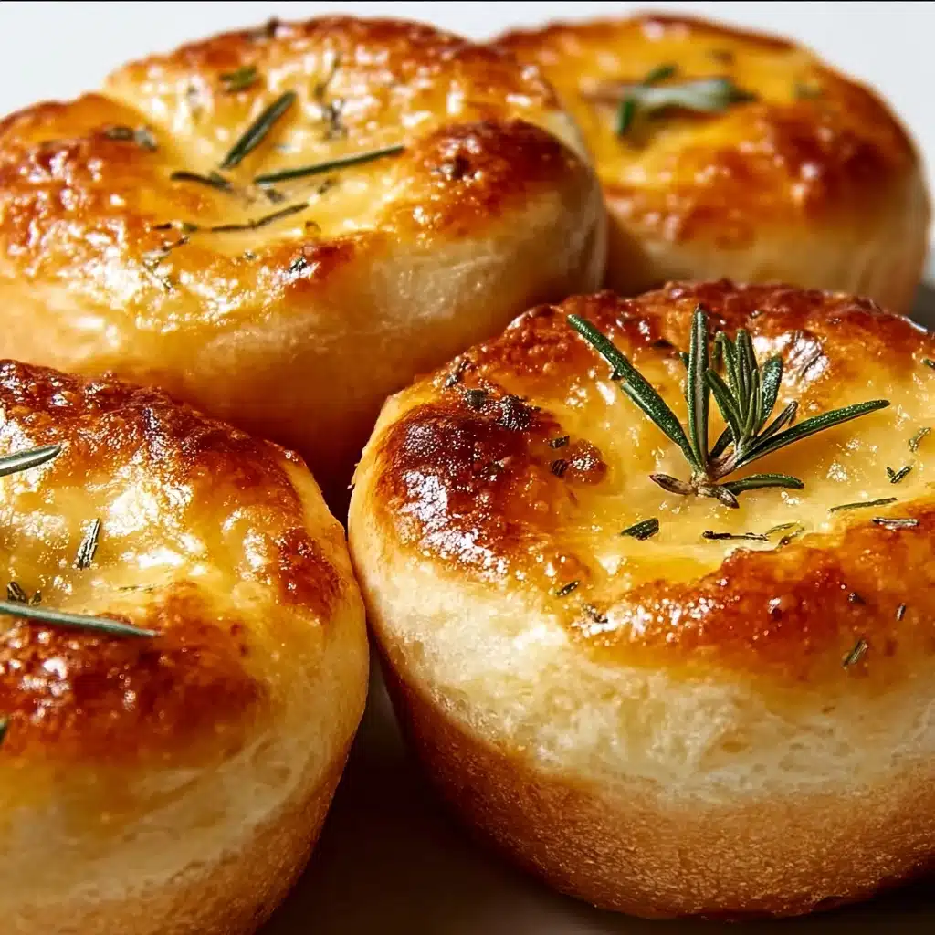 Golden Crust Garlic Rosemary Focaccia MuffinsIngredients: Recipe
