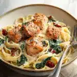 Creamy Tuscan Salmon Pasta Recipe