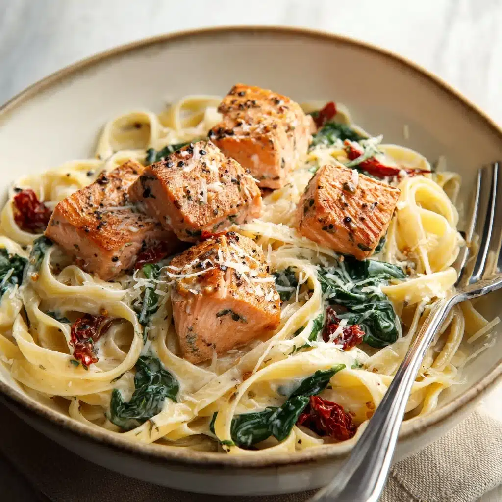 Creamy Tuscan Salmon Pasta Recipe