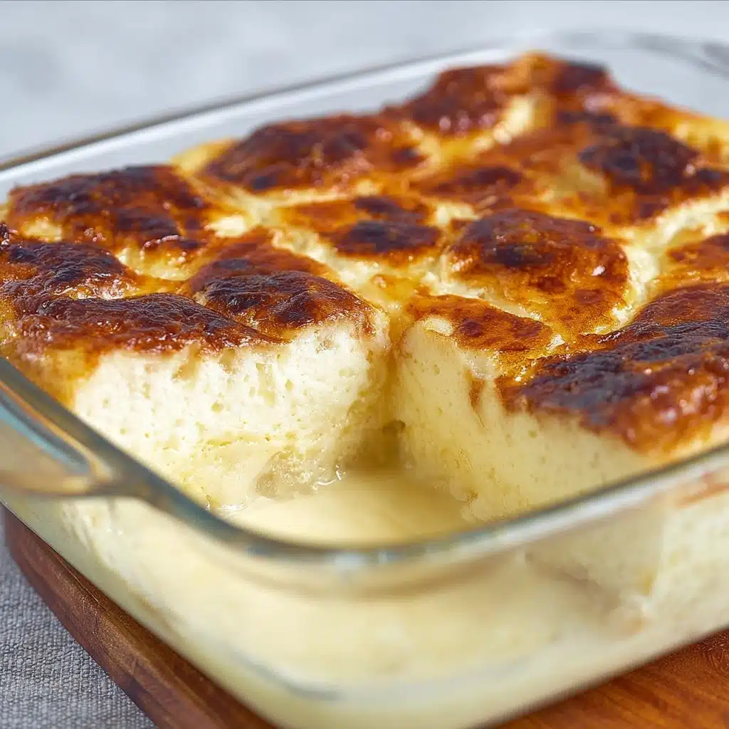 Custard Bread Pudding with Vanilla Sauce Recipe - Recipe Image