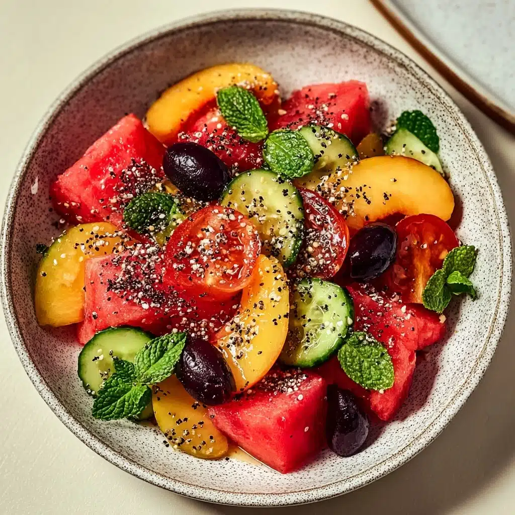 Peach Watermelon Salad Recipe - Recipe Image