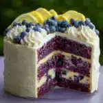 Blueberry Cake with Lemon Cream Cheese Frosting Recipe