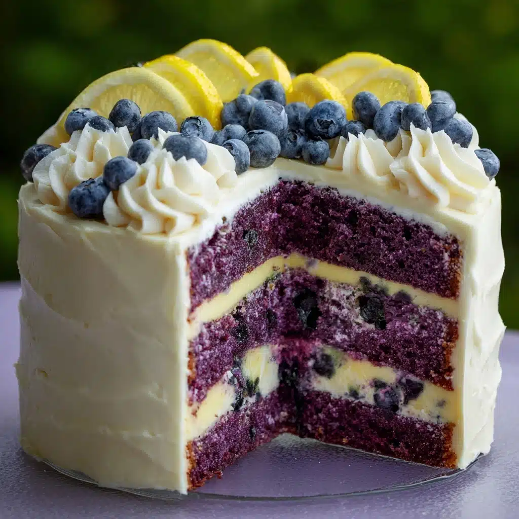 Blueberry Cake with Lemon Cream Cheese Frosting Recipe - Recipe Image